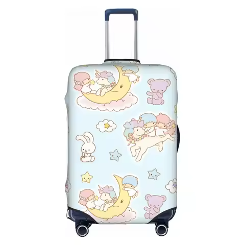 Custom Fashion Little Twin Stars Cartoon Luggage Cover Protector Dust Proof Kiki Lala Travel Suitcas