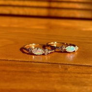 Flower Light Eye Necklace Ring Bao Ou Leaf Ring Jewelry Natural Australian Hollow Luxury XCIH