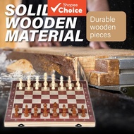 Chess Board Set Premium Wooden Folding Potable Chess Board Chess Set Tournament Size 29cm Good