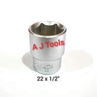 MATA 1/2" x 22 mm SOCKET WRENCH / 1/2 inch x 22mm 6point SOCKET WRENCH
