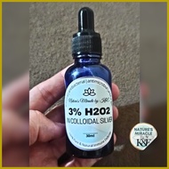 ❂ ◄ ◩ 3% Food-grade Hydrogen Peroxide in COLLOIDAL SILVER  (30ml)
