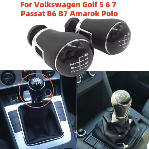 For Volkswagen Golf 5 6 7 Passat B6 B7 Amarok Polo Gear Shift Knob Hand Speed Ball Lever Shifter Car