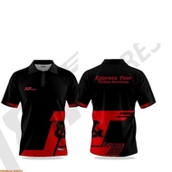 Original Jnt Express Jersey Full Printing Cool J&t Package Courier Driver Clothes Dewasa Lelaki