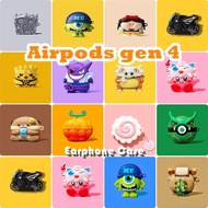 【Fast Shipment】For Airpods gen 4 Case Casing Soft Silicone Trendy Cartoon Earphone Case Cover NO.7