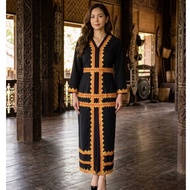 LONG DRESS BORNEO LONG SLEEVE BORNEO DRESS MUSLIMAH DRESS SABAHAN DRESS KAAMATAN DRESS