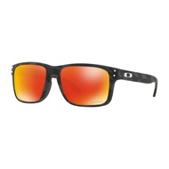OAKLEY Holbrook Black Camo Asia Fit Prizm Ruby Iridium Sunglasses OO9244 32-