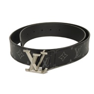 二手LOUIS VUITTON） LV Pyramid 腰帶，40毫米，飾有LV標誌花朵，90/36碼，成色極佳，Monogram Eclipse Noir帆布腰帶，M0607U