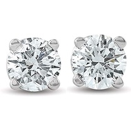 Certified 1/2Ct Natural Diamond Studs Round Brilliant Cut Women's Earrings in 14K Gold Setting