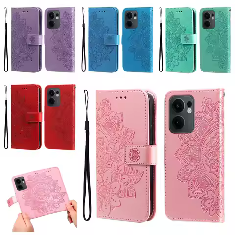 Magnetic Leather Wallet Flip Case for OPPO Reno 4 5 6 7 7Z 8 8T 10 11 11F 12 12F 13 13F 14 14F Lite 