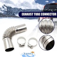 KAREN 1Pc Exhaust Pipe Tube, Silver 24mm  Heater, car assessories parts Car Accessories for car