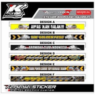 Aquarium Sticker Aquarium Sticker Beware of Galak Predatory Fish, Arowana Fish, Piranha Fish, Waterp