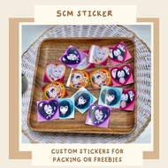 Custom Square sticker for freebies or pakaging.