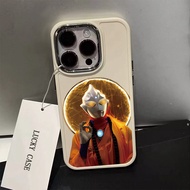 Chaopai Buddhist Ultraman Pattern Phone Case Compatible for IPhone11 12 13 14 15 Pro Max 7 8 Plus X XR XS MAX SE 2020 Luxury Soft Shockproof Case