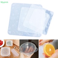 Mypink 4pcs Stretch Reusable Food Storage Wrap Silicone Bowl Cover Seal Fresh Lids Film SG