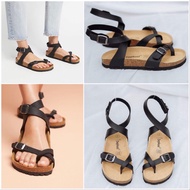 Women's black high-neck - twisted-neck shoes - Export form (large form)