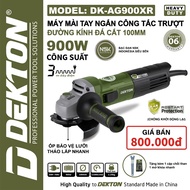 DEKTON DK-AG900XR Handheld Angle Grinder 900W Capacity - Slide Switch - 100mm Blade - Anti-Restart F
