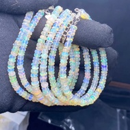 Galaxy Fantasy Fire Opal Loose Stone Opal Bracelet Opal Abacus Bead Bracelet Matching 925 Silver Buc
