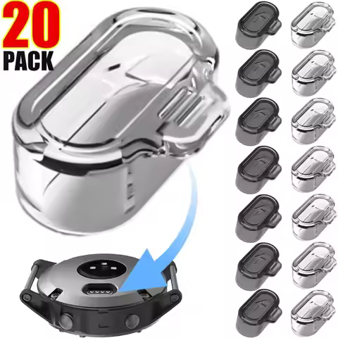 Transparent Charging Port Dust Cover for Garmin Forerunner 955 945 255 Fenix 7 7S 7X 6 6S 6X TPU Dus