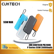CUKTECH PB200N 20000มิลลิแอมป์ต่อชั่วโมงชาร์จเร็ว55วัตต์แบตสำรองเหมาะสำหรับ Apple iPhone 15 Promax/ 