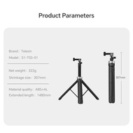 เทเลซิน360 ° ขาตั้งแบบสามขาเซลฟี่แบบหมุนได้สำหรับโทรศัพท์มือถือโกโปรฮีโร่13 12 11 10 9 8 7 DJI OSMO 