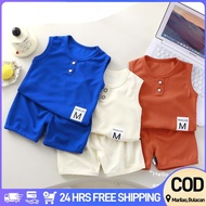 (0-5Yrs)Kids Terno Set Pajamas Forkids Boy Baby T-Shirt Suit 80-120cm 0-5 Years Old Children