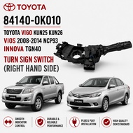 TOYOTA Vigo KUN25 KUN26 Vios 2008-2014 NCP93 Innova TGN40 Right Hand Side Turn Signal Switch 84140-0