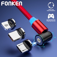 Fonken USB Magnetic Charging Cable 540° Degree Rotate Magnetic Cable Micro USB Cable Magnet Charge C