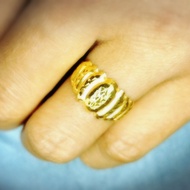 LAELA CINCIN FESYEN  PULUT DAKAP HOLLOW 1C EMAS TULEN 916 GOLD RING