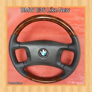 Change and add BMW e36 Non airbag wood steering wheel