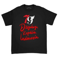 Simple Indonesian Independence T-shirt 17 August 79th - Dirgahayu Indonesia Distro Tshirt Men Women 