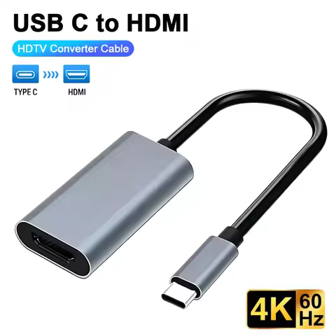 4K 60Hz 30Hz Type C to HDMI Adapter USB 3.1 Male to HDMI Female Converter Cable For MacBook Chromebo