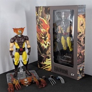 Bandai | ของแท้ Ct Toys Wolverine ฟิกเกอร์อนิเมะ Mafex 138 Deadpool 3 ฟิกเกอร์แอคชั่นจากภาพยนตร์ โมเ