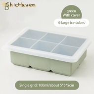 ChicHaven 6 15 lưới lớn Khay Đá Khuôn khổng lồ Jumbo lớn cấp thực phẩm Silicone Ice Cube khay vuông 