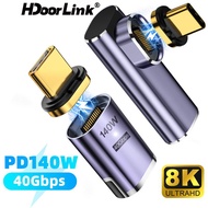 HdoorLink USB4.0 Thunderbolt3 Magnetic Adapter USB C To Type C 40Gbps 140W 24 Pin Fast Charging Magn