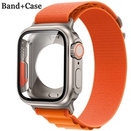 Change to Ultra Case for IWatch band Series 8 7 45mm iWatch 4 5 6 se 44mm Alpine Loop Strap Screen Protector case Bracelet
