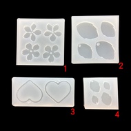 Mirror Clay with Mirror Epoxy Clay Flower Matching Leaf Love Hanging Ring Crystal Epoxy UV Glue Mold