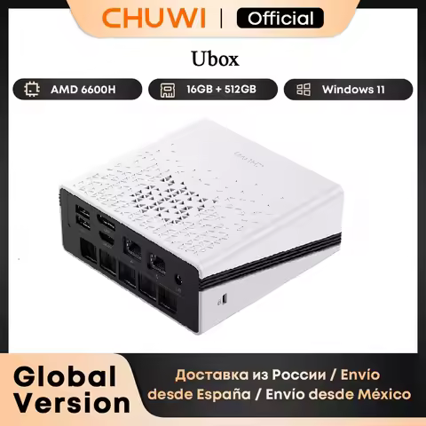 CHUWI UBox Mini PC Ryzen 6600H/7430U Processor AMD CPU 16GB RAM 512GB SSD Windows 11 Desktop Compute