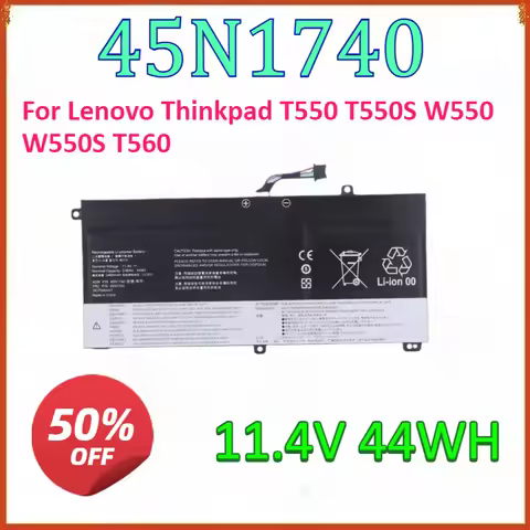 New 11.4V 44WH 45N1740 45N1741 45N1742 45N1743 Laptop Battery For Lenovo Thinkpad T550 T550S W550 W5