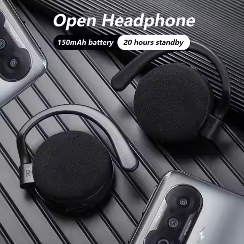 K6 TWS Over-Ear Wireless Earphone Long Battery Life Bluetooth 5.2 Sports Open-Ear Hook Cordless Ster