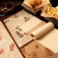 Kertas Minyak Sandwich Food Grade Anti Bocor – Untuk Burger Fries Pizza Roti Bakar, Tebal & Kuat, 50