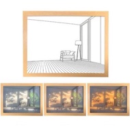 Tranh đèn Led trang trí tranh 3D đổi màu tranh đèn ngủ khung tranh có đèn 3 màu decor để phòng ngủ -