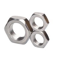 304 Stainless Steel Fine Thread Flat Thin Hex Nut Nut M6/M8/M10-M30