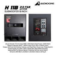 Audio One Subwoofer Aktif H Series 15/18 Inch Power 1200 Watt Merah - System Suara Profesional Lapan