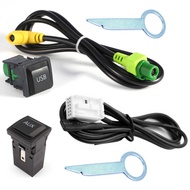 Biurlink Rcd510 Rns510 Rns315 Rcd310 Rcd300 Car AUX USB Adapter Audio Cable Switch Plug Para Sa Pas