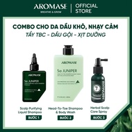 3-step Combo for dry, sensitive scalp AROMASE Exfoliating - Shampoo - Herbal spray