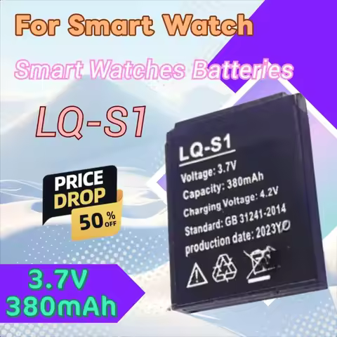 3.7V 380mAh LQ S1 LQS1 Battery for Smart Watch DZ09 AB-S1 DJ-09 KSW-S6 YX-W9B HKX-S1 W8 A1 V8 X6 New