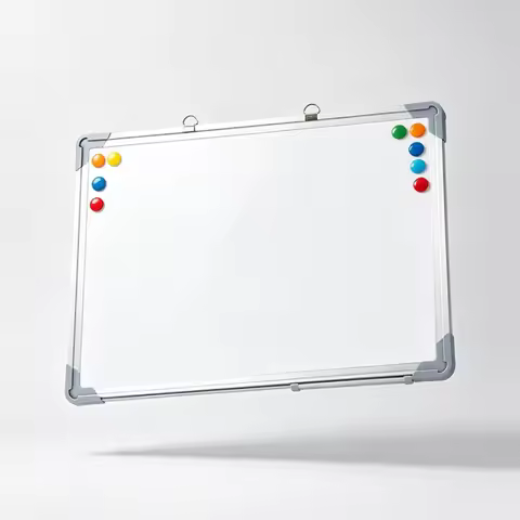 A set Fridge Magnetic Whiteboard Frame Message White Board On Fridge Round Angle Decoration Message 