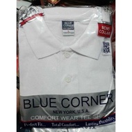 Blue Corner Polo Shirt For Mens Adult White