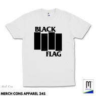 kaos band BLACK FLAG TAG MERCHCONS APPAREL BASIC 24S OUTER SIZE / O93 & P94