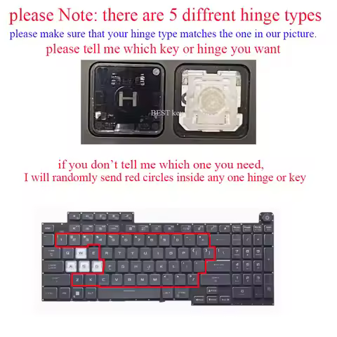 Key cap Hinges For ASUS ROG Strix G17 G713R G713Q G713QM G713QR TUF Gaming F15 FX507 FA507 FX517 FX7